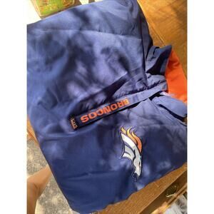 Denver Broncos Windbreaker Pullover Jacket Orange Blue Adult Large 1/4 Zip